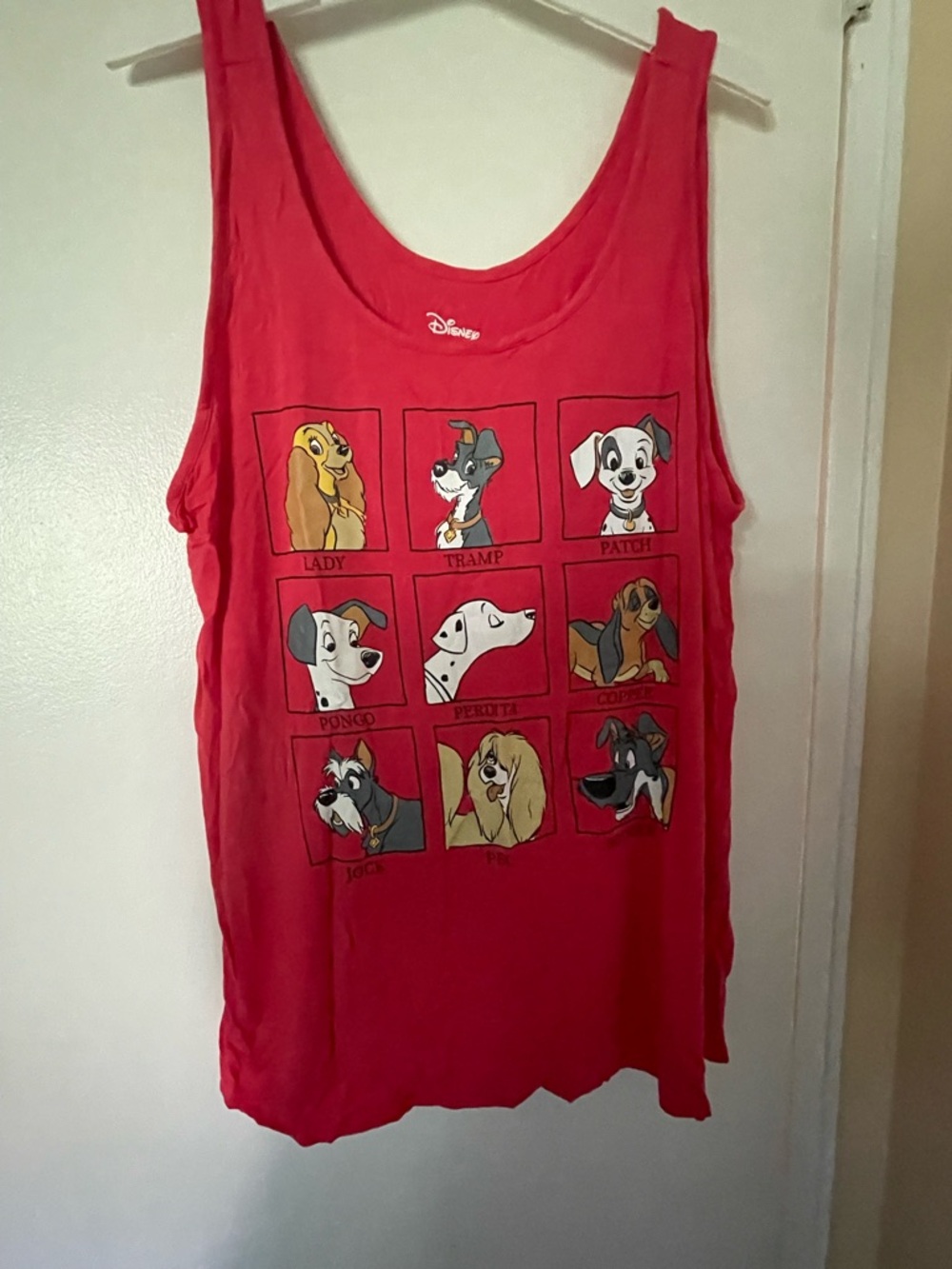 Disney Red Graphic Dog Tank Top